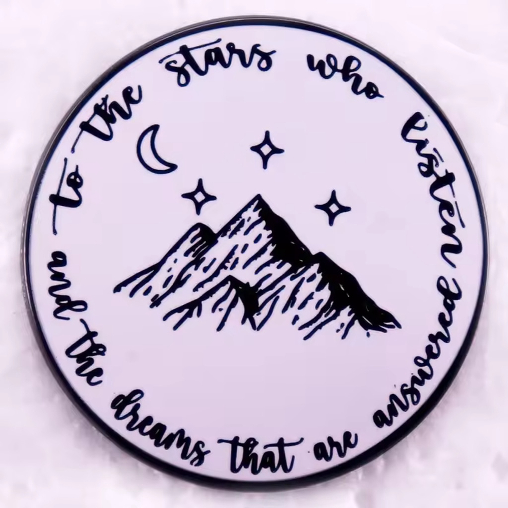 ACOTAR Sarah J. Maas Quote Romantasy Book Lover Enamel Pin Gift